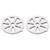 2pcs Meat Grinder Blade 304 Stainless Steel Cutting Plate 7mm/0.3in ID for 5#/B Type Meat Grinder(8 Holes Knife Plate )