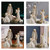 6PCS Resin Figures Fine Workmanship Art Ornaments for Household Office Shelf Desktop Decoration