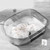 Portable Washing Basin Rectangular Washtub Deep Water Basin Thickened Plastic Foot Soaking Tub for Home Dormitory Transparent Gray (With Hook) 22L