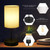 Shineslay Table Lamp Bedside Desk Lamp for Bedroom Living Room with E27 LED Bulb Touch Control Warm White Light Modern Tabletop Lamp 2 USB Ports 2 Power Sockets