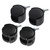 4Pcs Swivel Caster Furniture Office Chair Wheels Replacement Nylon Plastic with Brake Black