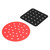 Reusable Fryer Liner NonStick Silicone Fryer Basket Mat Steaming Pad Kitchen Accessories(Black Square Red Round )