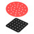 Reusable Fryer Liner NonStick Silicone Fryer Basket Mat Steaming Pad Kitchen Accessories(Black Square Red Round )