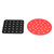 Reusable Fryer Liner NonStick Silicone Fryer Basket Mat Steaming Pad Kitchen Accessories(Black Square Red Round )