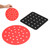 Reusable Fryer Liner NonStick Silicone Fryer Basket Mat Steaming Pad Kitchen Accessories(Black Square Red Round )