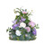 2PCS Artificial Flowers Plastic Foam Bottom Silk Cloth Bouquet for Wedding Decoration Blue