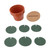 7 Pcs Cactus Coaster Set Cute Funny Green Cactus Coaster Non Slip Heat Insulation Tea Coaster with Flowerpot Holder
