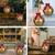 17.7 Inches Inflatable Christmas Ball PVC Large Jingle Bell Bow Decorations for Outdoors Garden Yard Lawn
