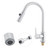 Brass Single Handle Pull Down Brushed Nickel Kitchen Sink Faucet( G3/8")