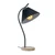 Table Lamp with Cloth Pleated Lampshade Metal Modern Nightstand Bedside Lamp for Bedroom Living Room Black