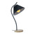 Table Lamp with Cloth Pleated Lampshade Metal Modern Nightstand Bedside Lamp for Bedroom Living Room Black