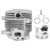 Cylinder Piston Assembly Kit Aluminum Alloy 34mm Cylinder Piston Replacement Part for G26L 226 Chainsaw