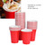 50Pcs 360ml Disposable Party Cups Plastic Cup Party Game Supplies for Bar Barbecue PicnicRed 360ml