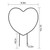 2 Pcs Black Iron Garden Trellis for Climbing Plant Vine Plant Metal Support Wire Heart Shaped Plants Climbing Holder Rack