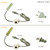 AC110-245V 2W 30LED Sewing Machine Light Lamp Magnetic Fixed Base Flexible Bendable Tube Goose Neck Design for Housework Household Duties Chores