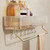 Bathroom Storage Rack Space Saving Wall Mounted Modern Look Floating Shelf Organizer with Towel Bar Hook for Home