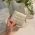 Wallet PU Leather Large Capacity 2 Fold 8 Card Slot Zipper Design for Keys Coins Beige