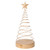 Metal Christmas Tree Spiral Wrought Iron Ornament Xmas Decoration with Light Bar and Tree Top Star for Living Room and Dining Room Decor