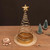 Metal Christmas Tree Spiral Wrought Iron Ornament Xmas Decoration with Light Bar and Tree Top Star for Living Room and Dining Room Decor