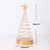 Metal Christmas Tree Spiral Wrought Iron Ornament Xmas Decoration with Light Bar and Tree Top Star for Living Room and Dining Room Decor