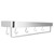 Bathroom Shelf Wall Mount Space Aluminium Shower Single Layer Shelf Shampoo Storage Rack50cm Commodity Shelf with Hanging Rod and Hooks
