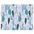 Flower Green Leaves Pattern Shower Curtain Waterproof Bathroom Curtain with Hooks180x200cm