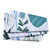 Flower Green Leaves Pattern Shower Curtain Waterproof Bathroom Curtain with Hooks180x200cm