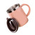 304 Stainless Steel Coffee Cup with Lid Cute Drop Resistant Drinking Mug for Office Home Pink 420ml