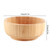 Bamboo Salad Bowl Round Serving Bowl Natural Wood Dishware for Fruit Snacks Appetizers