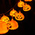 Horror Pumpkin Halloween String Lights 10FT 20LEDs Spooky Pumpkin Decorative Hanging Lights Waterproof LED Pumpkin Lights Battery Operated 2 Modes