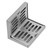 Corner Floor Drain 304 Stainless Steel Surfaces Drawing Process L Shaped Side Floor Drain for Bathroom Kitchen Balcony