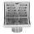 Corner Floor Drain 304 Stainless Steel Surfaces Drawing Process L Shaped Side Floor Drain for Bathroom Kitchen Balcony