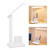 LED Touch Desk Lamp Dimmable 3 Color Temperature Foldable Eye Caring Table Light with Pen Holder and Phone Stand for Study Reading Charging and Plug In Dual Use