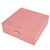 PU Leather Two-Layer Square Jewelry Box Organizer Display Storage(Pink)