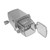 Manual Ice Crusher Small Portable Shaver Hand Operated Snow Cone Machine for Home Grey