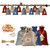 24 Advent Calendar for Filling Bags DIY Christmas Drawstring Gift Bag with Clips and Hemp Rope for Christmas Decoration Party Favor