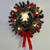 Christmas Wreath with Jesus Red Berry Pine Cone Nativity Scene LED Lights String Wreath Mixed Holiday Decorations