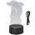 3D Night Light Touch Control 7 Colors Unique 3D Dolphin Shape USB Charging Battery Powered Night Lamp