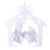 44x27x5cm Christmas Jesus Scene White PP Hollow Board Outdoor Nativity Scene for Lawn Garden Courtyard