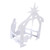 44x27x5cm Christmas Jesus Scene White PP Hollow Board Outdoor Nativity Scene for Lawn Garden Courtyard