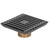 Floor Drain Stainless Steel Copper Gray Quadrangular Large Displacement Draining Tool for Bathroom Toilet Balcony