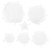 2 Sets White Silicone Stretch Lid Food Packaging Sealing Bowl Pot Reusable Cover Kitchen Tool
