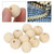 100Pcs 20mm Round Natural Wood Beads Kit DIY Jewelry Material Accessories for Bracelet Necklace