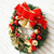 20 Inch Christmas Wreath With Bow Knot Bell Balls Merry Christmas Hanging Garland Artificial Wreath for Front Door Wall Party Decoration