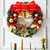 20 Inch Christmas Wreath With Bow Knot Bell Balls Merry Christmas Hanging Garland Artificial Wreath for Front Door Wall Party Decoration