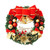 20 Inch Christmas Wreath With Bow Knot Bell Balls Merry Christmas Hanging Garland Artificial Wreath for Front Door Wall Party Decoration