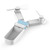 Folding Electric Fan Double Headed Portable Handheld Mini USB Fan for Outdoor Indoor Office Travel White