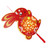 DIY Lantern Rabbit Shaped Hanging Lantern for Spring Festival Lantern Festival with Light Battery Powered for Kids Auspicious Red