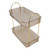 Double Layer Makeup Stand Modern Light Luxury 2 Tier Makeup Shelf Organizer for Brushes Eyeshadow Lotions Lipstick Nail Polish Jewelry Amber Yellow