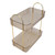 Double Layer Makeup Stand Modern Light Luxury 2 Tier Makeup Shelf Organizer for Brushes Eyeshadow Lotions Lipstick Nail Polish Jewelry Amber Yellow
